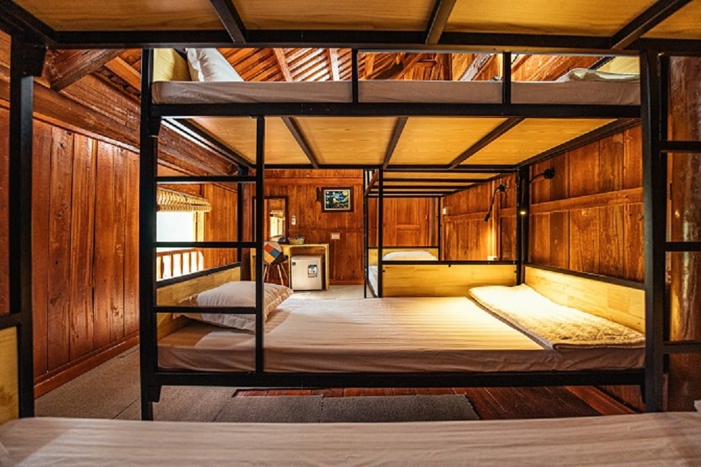 Phòng ngủ nhà gỗ tại Le Farrm Homestay